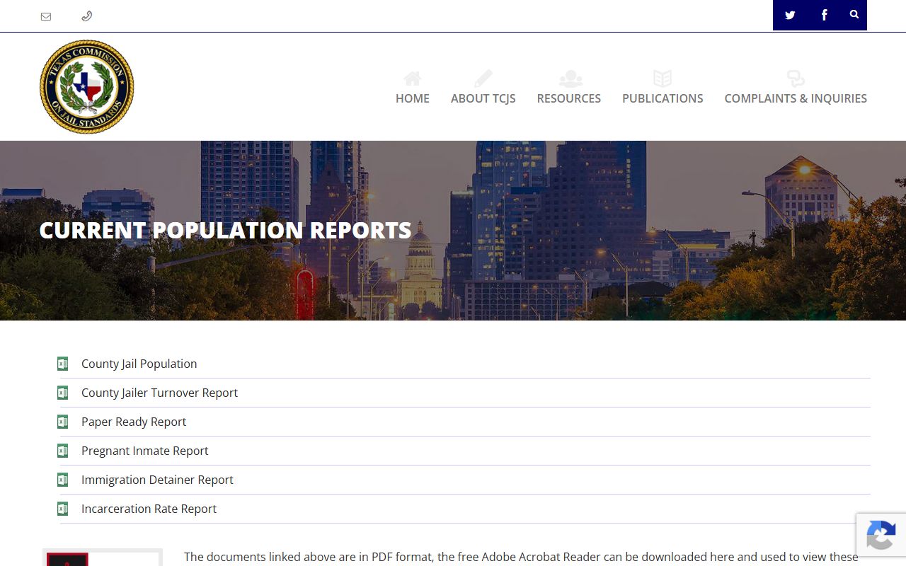 Bastrop County inmate population TCJS current population reports
